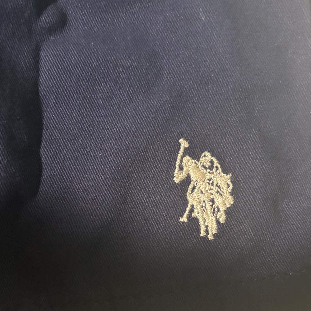 NWT U.S. Polo Assn. Navy Blue Boys' Hybrid Shorts with Contrast Webbing Belt - Picture 4 of 5